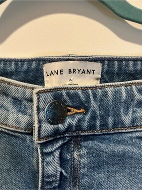 Lane Bryant Classic Light Blue Jeans W/Sparkle Cuffs